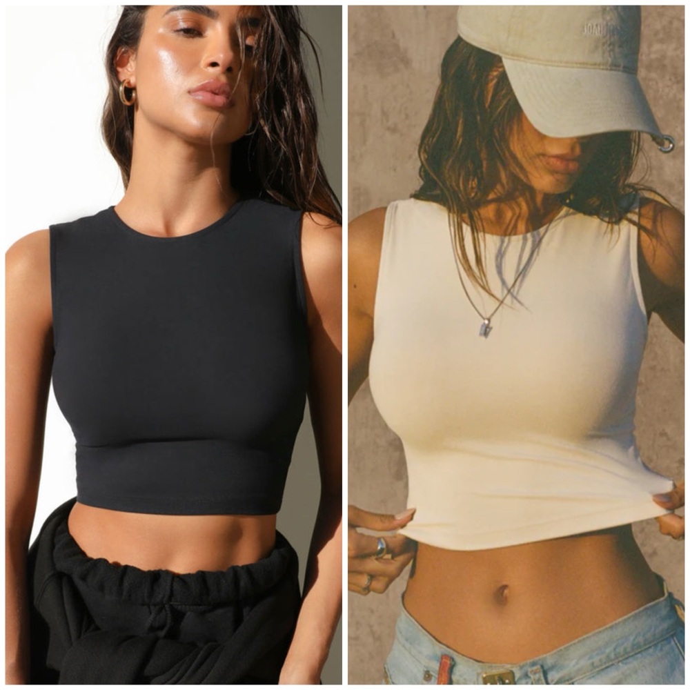 Joah Brown Second Skin Tank - Sueded Yuma & Black (2)